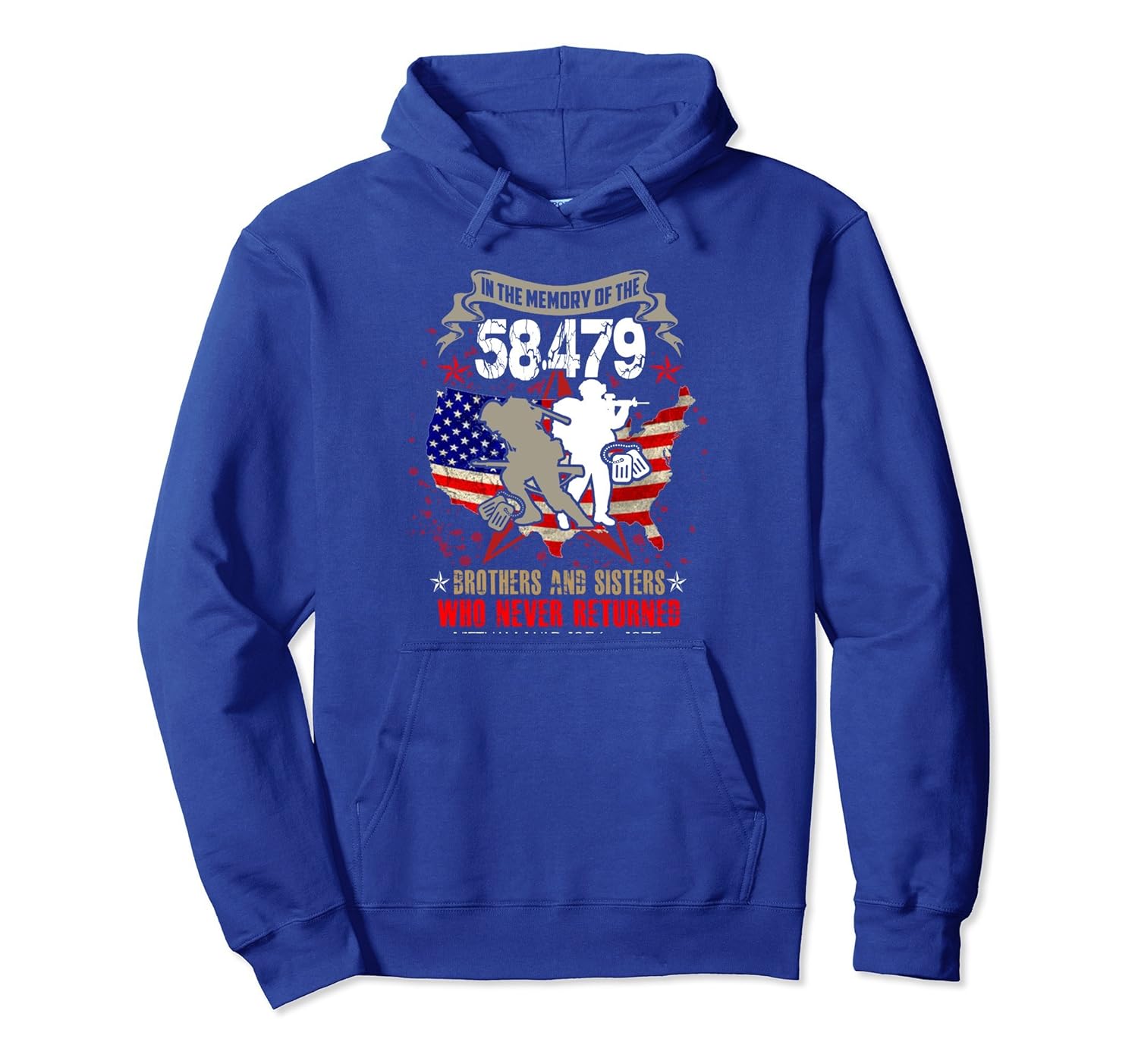 Vietnam War Patriot Hoodie American Flag Military 4th July-anz