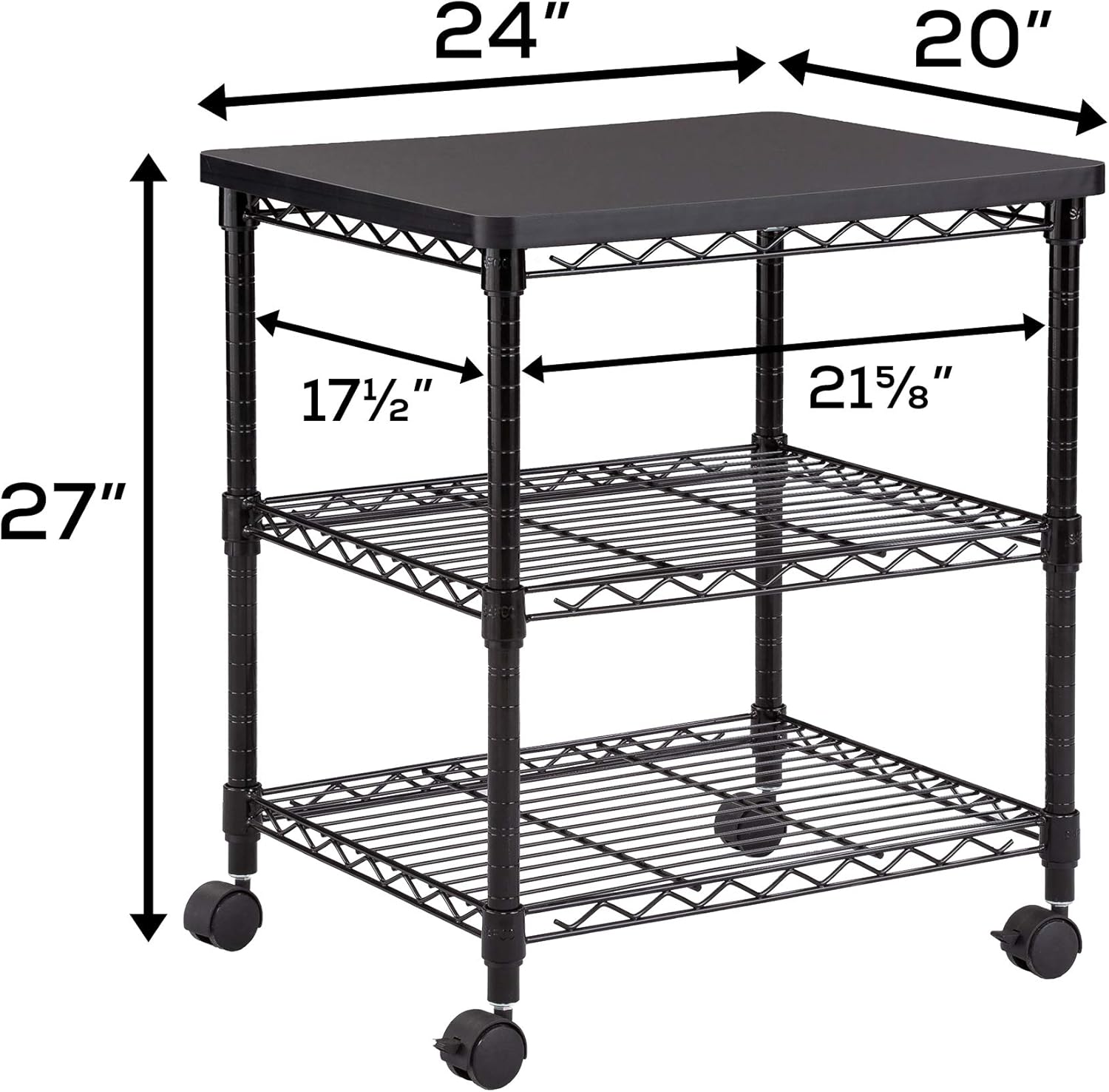 Safco Products Deskside Wire Machine Stand 5207BL, Holds up to 200 lbs.,Black: Home & Kitchen