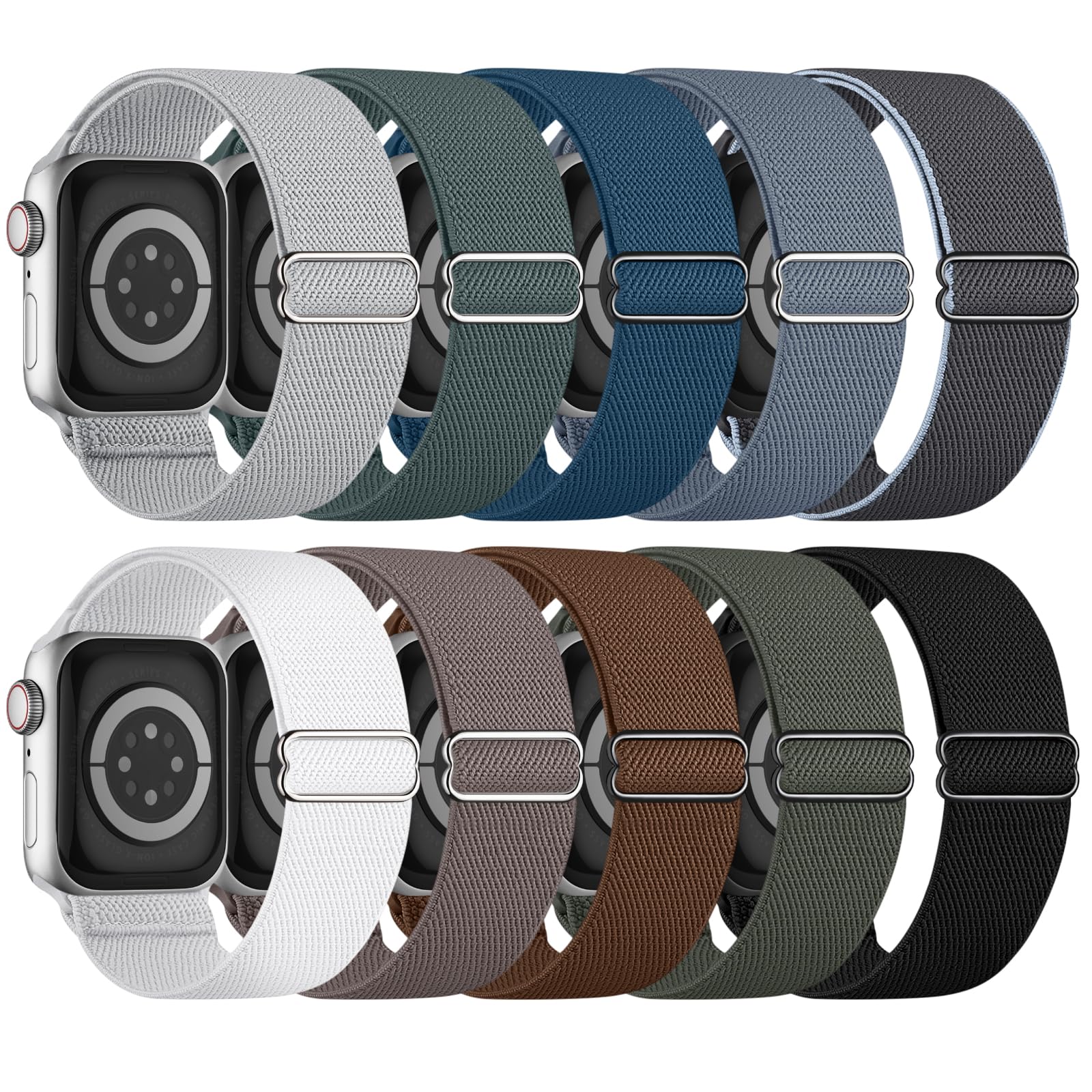 10 Pack Stretchy Bands Compatible with Apple Watch