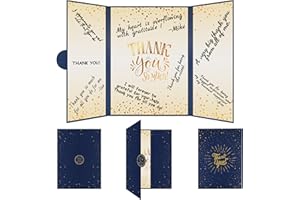 Vlipoeasn Thank You Card Guest Book Alternative, Blue and Gold Thank You All You Do, Thank You Sign,Graduation Retirement Office Party Decor, Thanks to Staff Teacher Professor Doctor Nurse Decoration