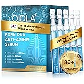 Salmon DNA Anti-Aging Serum with 5000ppm PDRN - 6 Hyaluronic Acid & Niacinamide Reduces Wrinkles, Fades Dark Spots for 72-Hour Hydration & Radiance-Korean Skincare (30 Vials 1.5 fl oz)