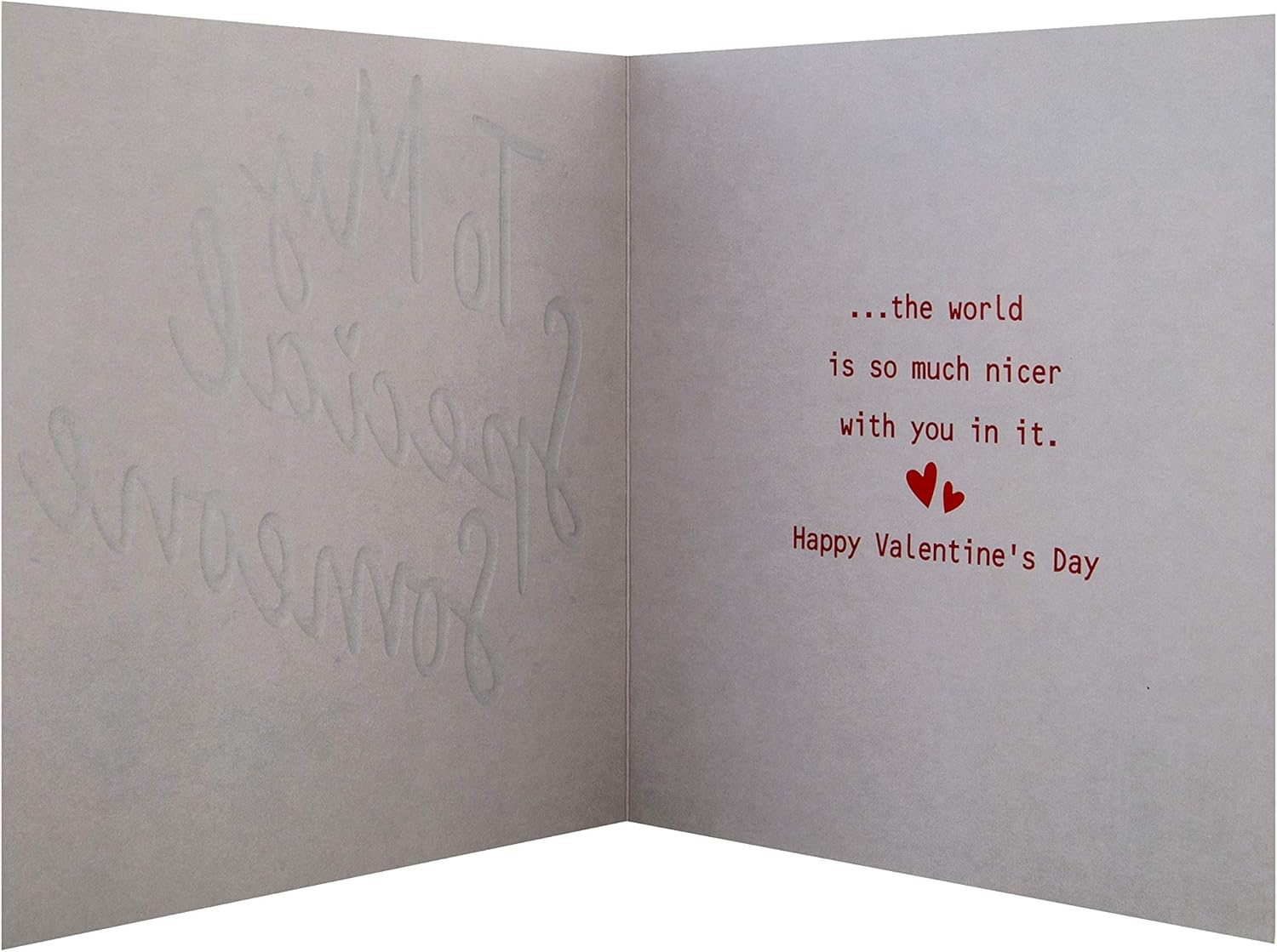 Hallmark Valentines Day Card for Someone Special Embossed Illustrated Design with Positive Quote, Red, Red & White, 16 cm by 16 cm - Image 5