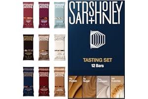 Stars + Honey Protein Bars- Flavor Variety,15g Protein, 2g Sugar, w/ Collagen Keto Friendly Snack - Gluten, Dairy, & Soy Free - High-Protein Snacks for Energy & Recovery-12 pack