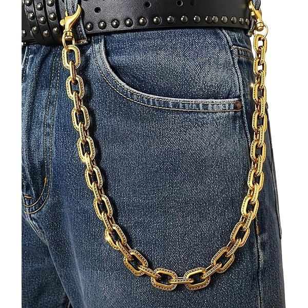 Mikovivi Gold Thorns Wallet Chain, Hip Hop Punk Pants Pocket Chain