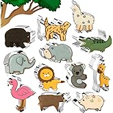 Pack of 12 Animal Cookie Cutter Set – Stainless Steel Safari Animal Cookie Shapes Zoo Cutters for Kids Farm Safari Shapes for Holiday Bakeware Birthday Party