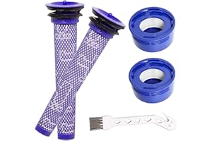4 Pack Vacuum Filter Replacement Kit Compatible with Dyson V7 Absolute, V7 Motorhead, V7 Animal, V8 Absolute, V8 Animal, HEPA