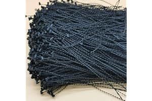 OVENOT Lucas shops 5" Pin Adjustable Security Beaded Loop Tie Plastic Paper Prices Tag Fasteners(Black 1000pcs)