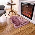 Arbosofe Ultra Soft Faux Fur Rug, Small Area Rugs, Light Purple Fluffy Shaggy Fur Rug for Bedroom & Living Room, Kids Room Decor, 2 x 3 Feet Sheepskin
