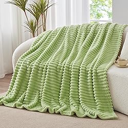 BEDELITE Sage Green Throw Blanket for Couch