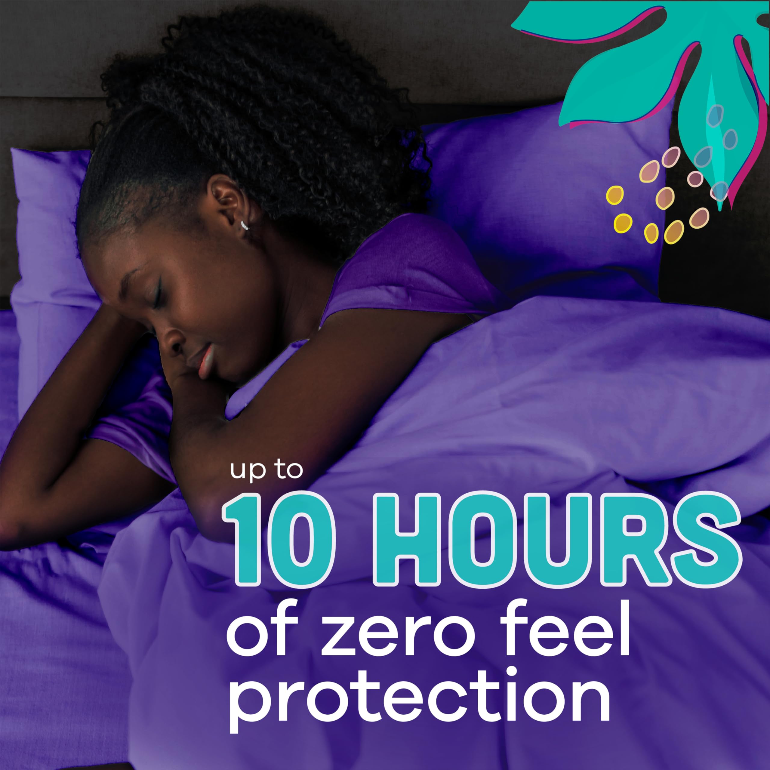 Always Radiant Teen Pads, Size 4, Overnight, with Wings, Unscented, 18 Count