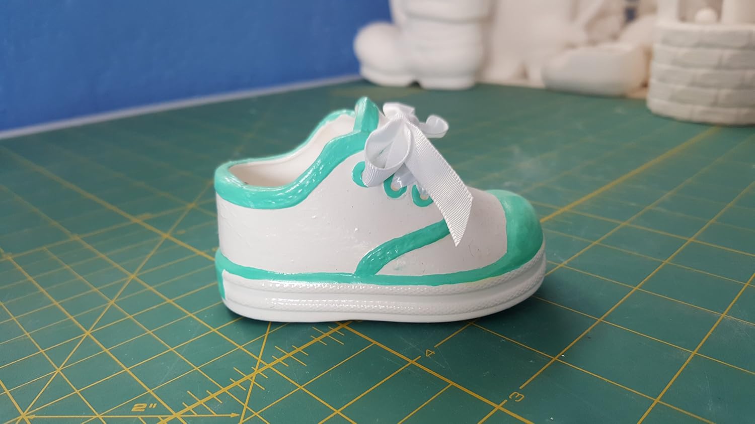 ceramic baby shoes ornament