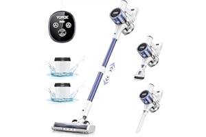 YONOK RSH09 Cordless Vacuum Cleaners for Home, 22Kpa Stick Vacuum for Carpet Hardwood Floor Pet Hair, Lightweight Household Wireless Vacuum with LED Display, Up to 45Mins Runtime