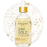SpaLife Nourishing Anti-Aging Gold & Silver Serums (Anti-Aging 24k Gold & Collagen) 110 ml (3.7 Fl. Oz.) - Boosts Firmness, Hydration, and Radiance