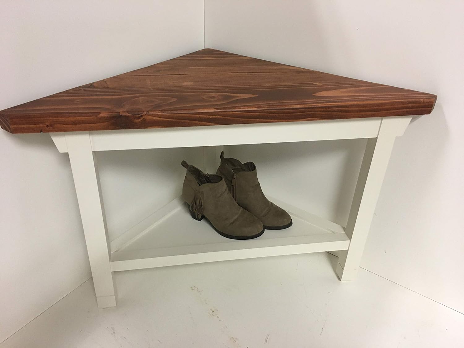 Hallway Mud Room Foyer Corner Bench in Your Choice of Color