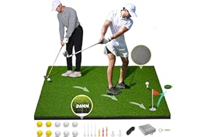 MyVoice Pro Thickened Golf Mat Set - 5x4ft | Premium Indoor/Outdoor Training for Precision Shots | Multiple Turf Options | High-Elastic, Non-Slip Base