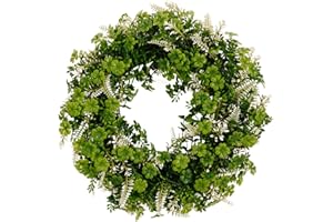 Elegant Shamrocks Wreath Featurings Four Clovers and Green Foliages St. Patrick's Celebrations Indoor Use Wreath