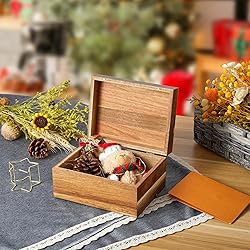 DRASTAR Keepsake Box, Acacia Wood Memory Box with