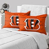 FOCO NFL Team Color Big Logo Bedding Standard 2-Pack Pillowcases