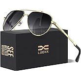 LUENX Aviator Sunglasses for Men Women Polarized Trendy Sun Shades UV 400 Protection