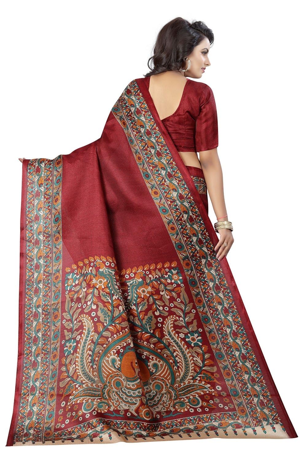 manorath cotton bandhni saree with blouse_free size