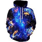 Yasswete Unisex Adults 3D Printed Fashion Hoodies for Men Women Pullover Novelty Sweatshirts with Big Pockets