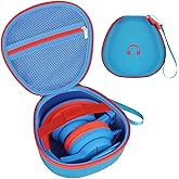 Kids Headphones Case for iClever/for EarFun/for JoySpark/for QearFun/for Candy Bila/for IMYB Foldable Wired Headphones, Earphone Storage for Kid Bluetooth Over Ear Headset- Blue(Box Only)