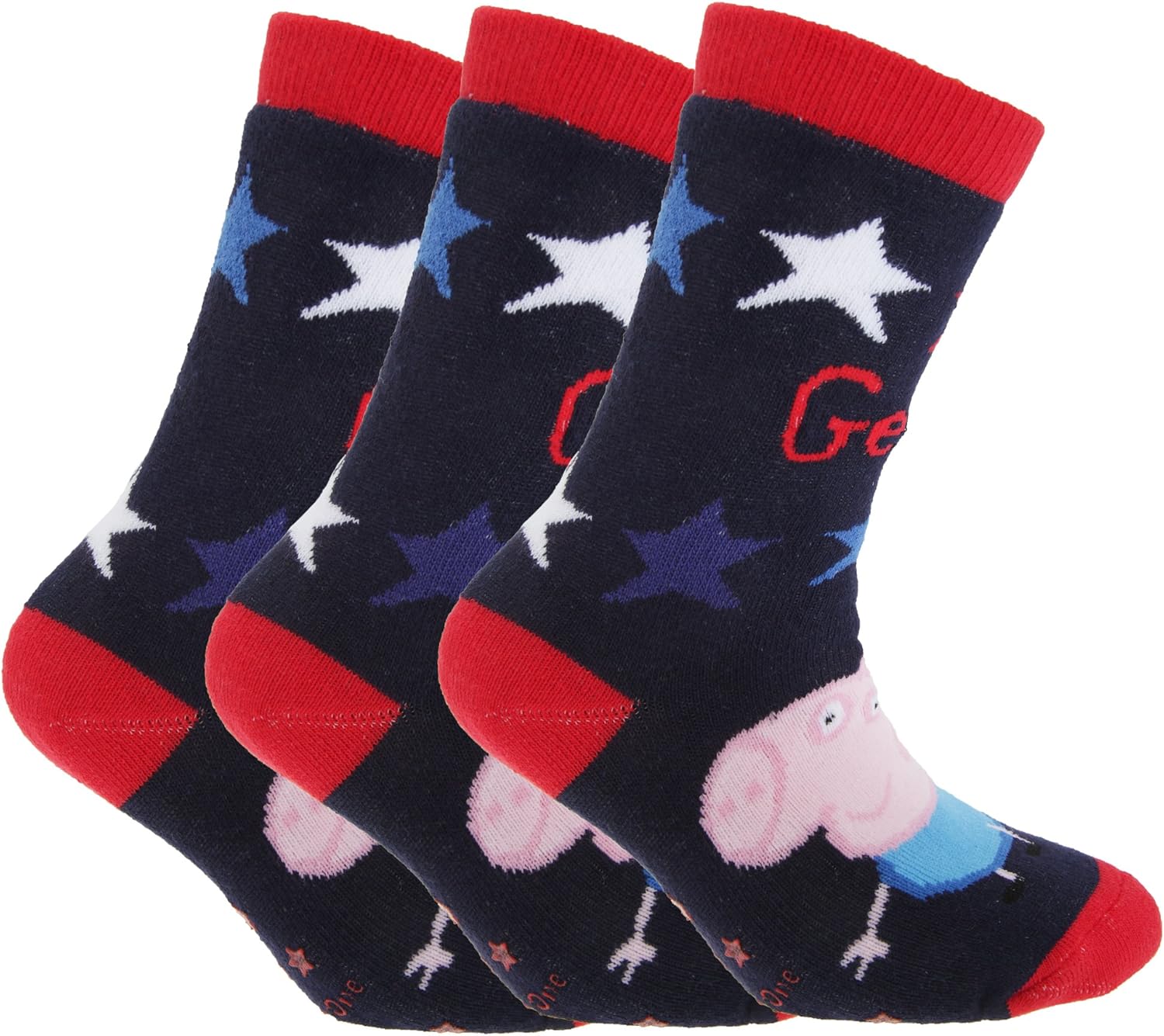 Peppa Pig Official Childrens/Kids Slipper Socks (Pack Of 3) (UK Child 6