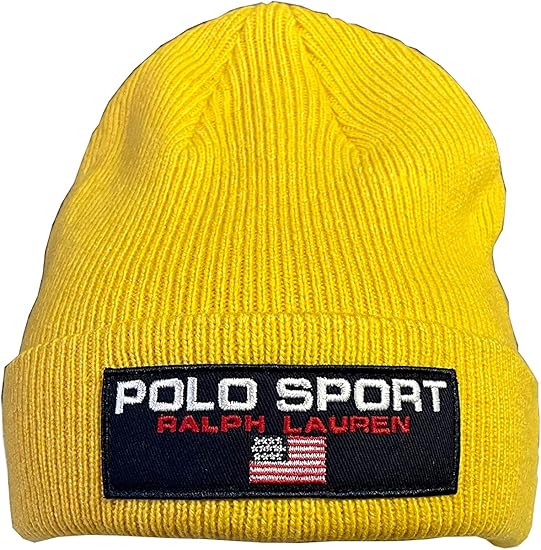 Amazon Co Jp ポロ ラルフローレン Polo Ralph Lauren ニット帽 ニットキャップ Polo Sport Beanie メンズ レディース 帽子 スポーツ アメリカ 国旗 Usa イエロー 並行輸入品 服 ファッション小物