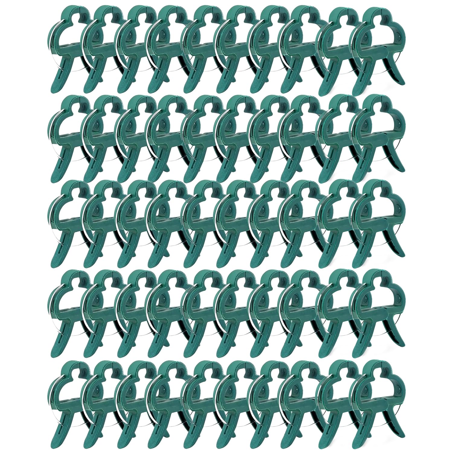 BRITECO 50 Pcs Plant Clips for Climbing Plants | Reusable Garden Clips for Vines, Tomatoes, Trellis, Flowers | Durable and Weather-Resistant Plant Support Clips for Greenhouse, Outdoor, Indoor