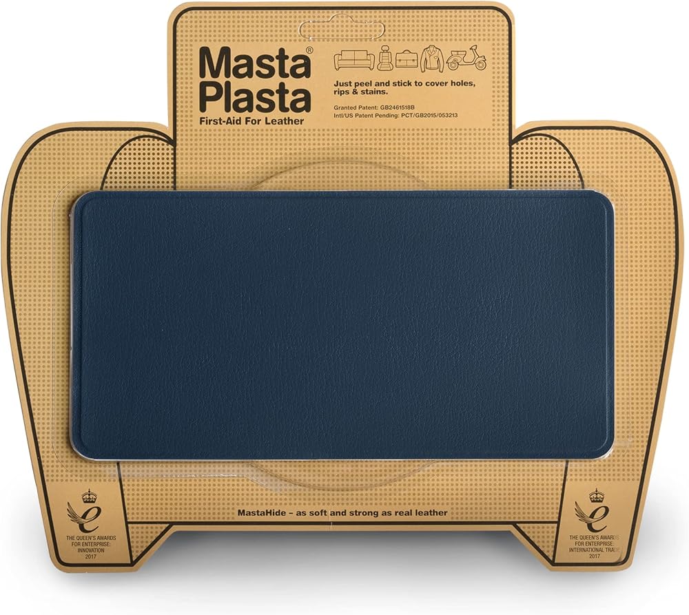 MastaPlasta Premium Easy All-in-One Leather Repair Kit Navy 20x10cm