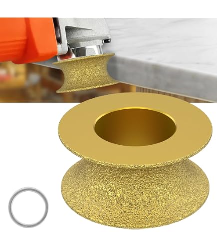 1/8" Demi Bullnose Diamond Hand Profile Wheel – 50/60 Grit, 5/8-11 Arbor, For Granite, Marble, Quartz, Eased/Pencil Edge