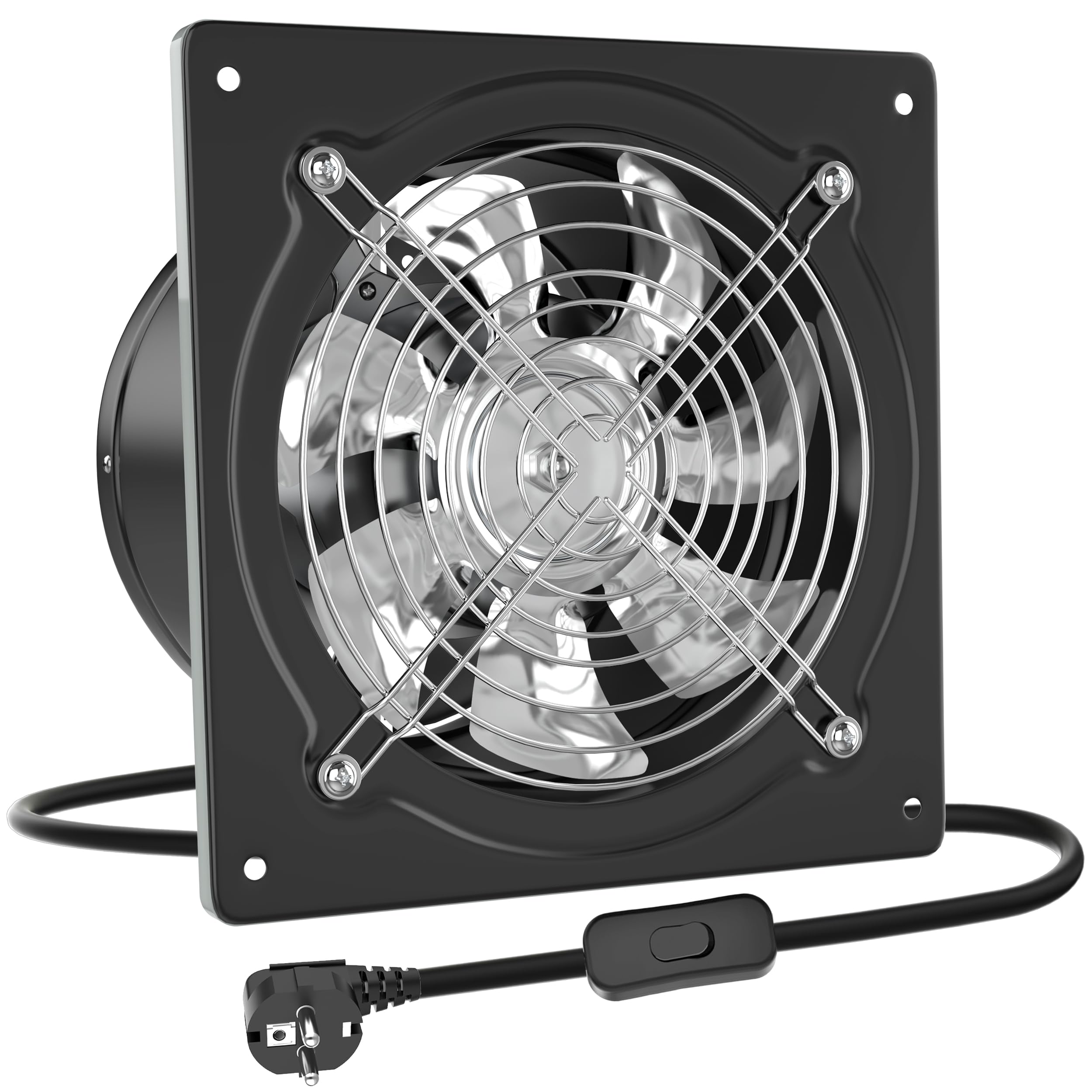Battery Backdraft Extractor Mua HG Power 150mm Kitchen Exhaust Fan 525m³/h Stainless Steel ...