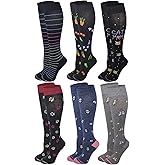 Dr. Motion Women 6 pairs pack everyday compression knee high socks
