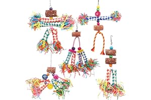 LIFEIDEAS Bird Shredding Toys, 5PCS Parrot Chewing Toys Corn Cob, Colorful Bird Foraging Toys for Small Medium Parrots Parakeets, Conures, Cockatiel, Lovebirds