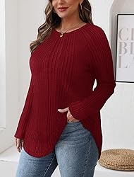 Saloogoe Long Sleeve Shirts for Women Basic Tops