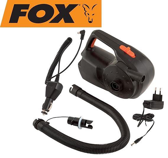 Fox Rechargeable Air Pump / Deflator Akku Elektroluftpumpe, Pumpe für Schlauchboot, Bootspumpe, Luftpumpe für Angelboot 12V /