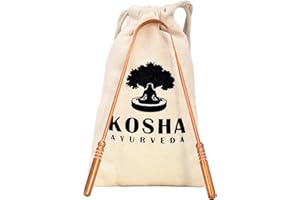 Kosha Ayurveda Copper Tongue Scraper/Cleaner with Handle (1)