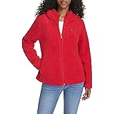 Tommy Hilfiger womens Zipper Hoodie Sherpa Fuzzy Jacket