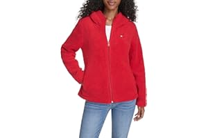 Tommy Hilfiger womens Zipper Hoodie Sherpa Fuzzy Jacket
