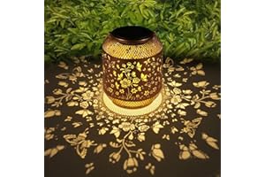 DOOGARDEN Solar Lanterns Outdoor Waterproof Christmas Birthdays Gifts for Women Mom Grandma Butterfly Garden Decor Metal Hanging Solar LED Lights for Patio(Butterfly Swarm)