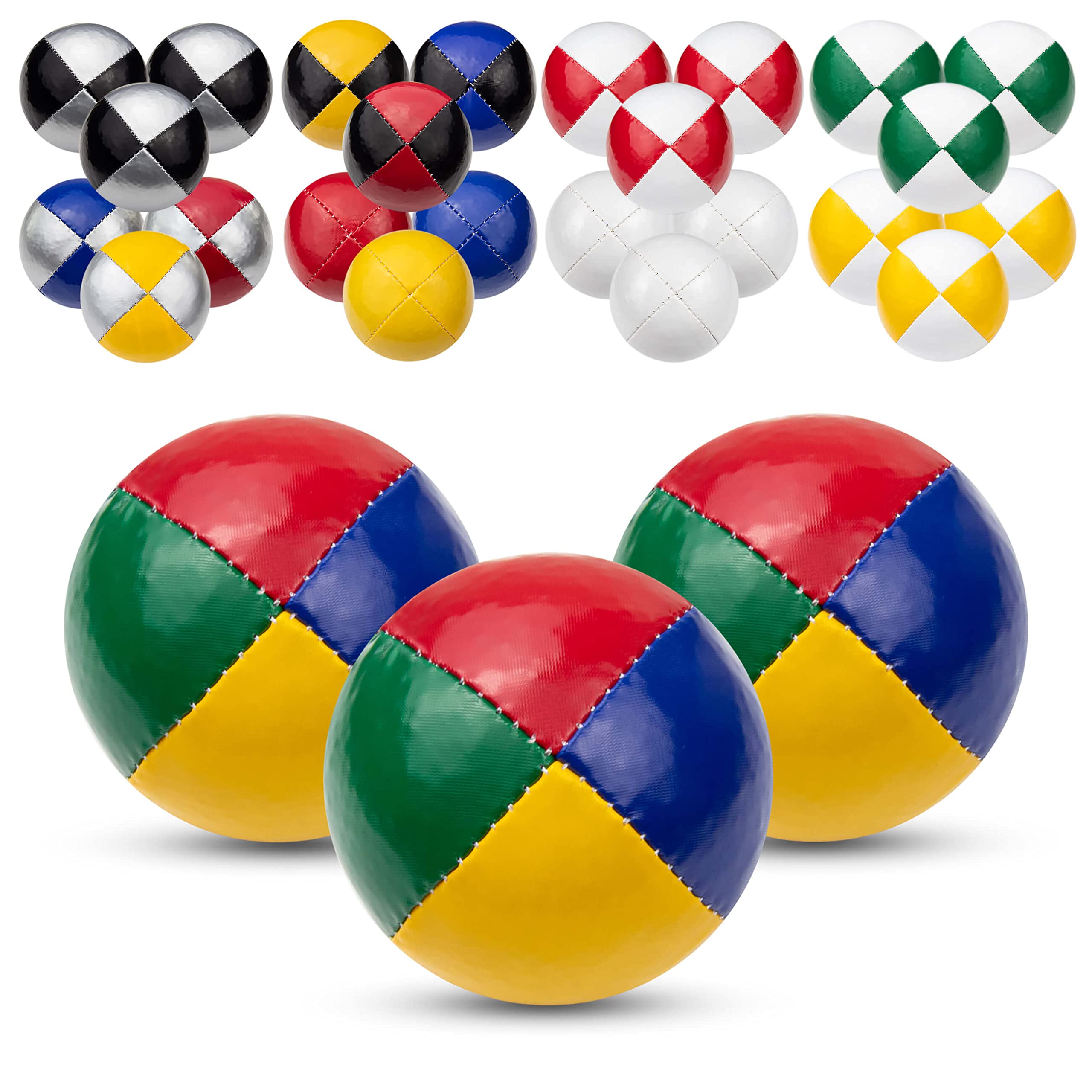 Juggle Dream 3x Pro Thud Juggling Balls - Set of 3 Professional Juggling Balls with Free Online Learning Video, Perfect for Beginners and Experts (Multicoloured)