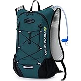 Lightweight Hydration Backpack, Running Backpack with 2L Water Bladder, Hydro Water Daypack for Cycling Hiking Rave for Men Women