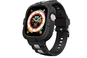 GELISHI Bands Compatible for Apple Watch Ultra 3/2/1 49mm Band, Rugged Protective Case with TPU Sport Band Military Shockproof Bumper Case for Apple Watch 49mm Men