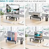BONTEC Adjustable Monitor Stand Ergonomic Riser 3 Height Levels 100/120/140mm view 9