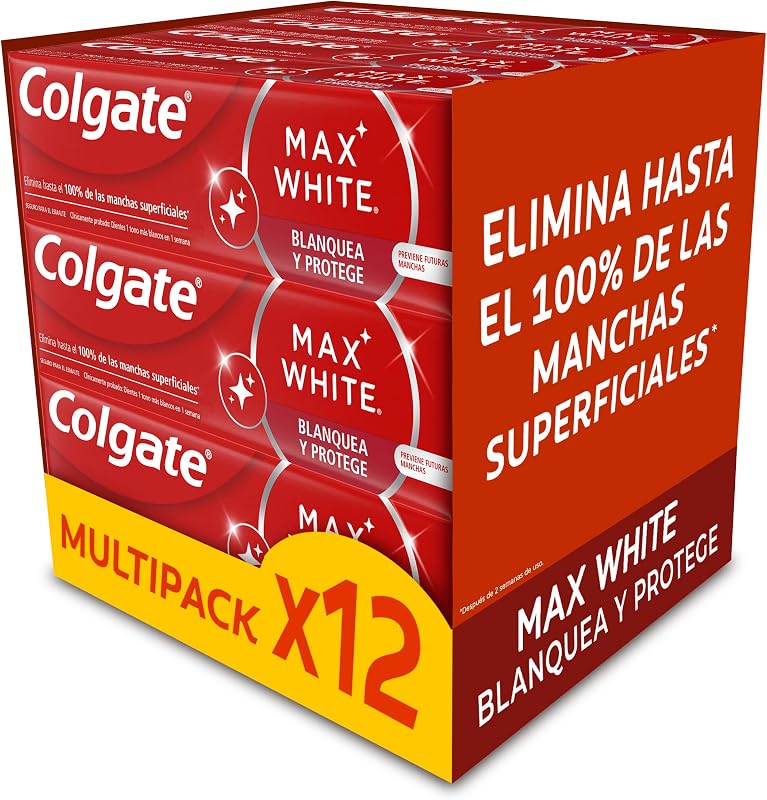 Max White Blanquea y Protege Pasta Dental 12x75ml