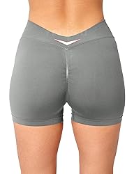 YEOREO Workout Scrunch Shorts Women V Back Gym Butt