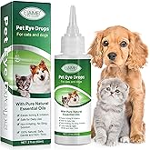 Dog Eye Drops - Dog Eye Infection Treatment - Eye Drops for Dogs - Relieve Red Eyes - Dog Eye Wash for Cleaning Tear Streaks、