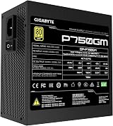 Gigabyte P750GM V2 750W 80 Plus Gold Fully Modular Power Supply PSU view 3