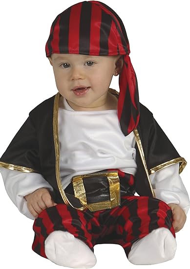 Guirca Costume De Pirate Pour Bebe 1 A 2 Ans Rouge Noir Blanc Amazon Fr Vetements Et Accessoires