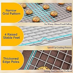 2PCS Cooling Racks for Cooking and Baking - 10" x